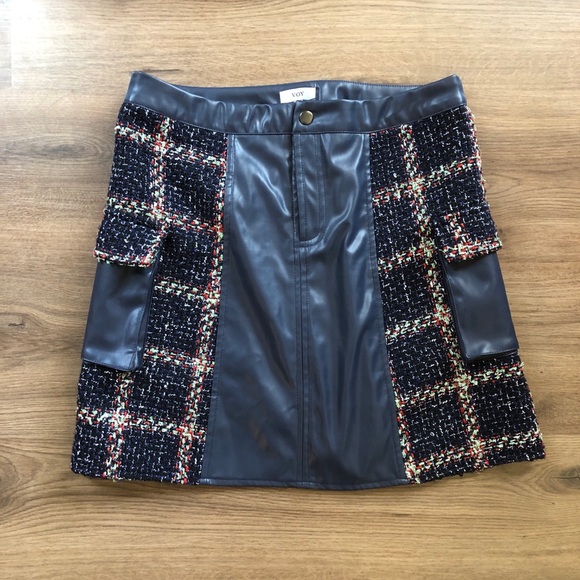 Tweed Mini Skirt, Chic Skater School Girl Posh Goth Statement Short Girly - Picture 3 of 13